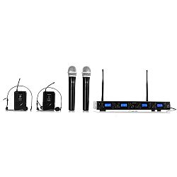 Auna Pro Bezdrátový mikrofonní set auna Pro UHF-550 Quartett3, 4 kanály