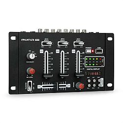 Auna Pro DJ-21 BT DJ-mixér mixážní pult, bluetooth, USB, černá barva