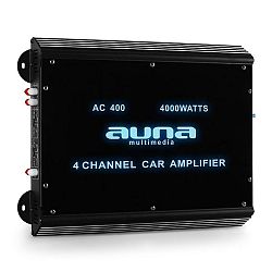 Auna-W2-Ac400, 4-kanálový zesilovač do auta, 4000 W