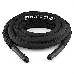 Capital Sports Corope, černé posilovací lano, polyester, 15 m