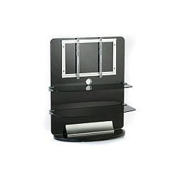 Electronic-Star avS12-Black, TV stůl, sklo, 2 patra, LCD držák, rack, černý