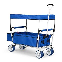 Waldbeck The Blue Supreme, ruční vozík, skládací, 68 kg, stříška proti slunci